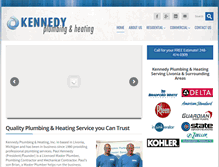 Tablet Screenshot of kennedyplumbingheating.com